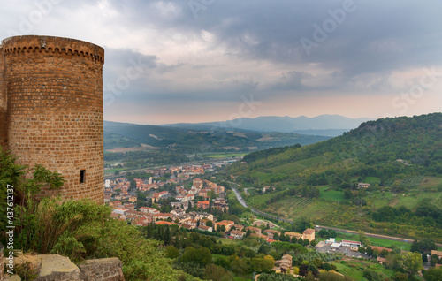 Panoramic view of Sferracavallo town and Italian valley from Orvieto castle. Italy Europe photo