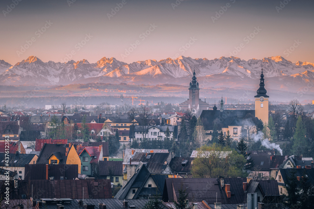 Panorama of Nowy Targ