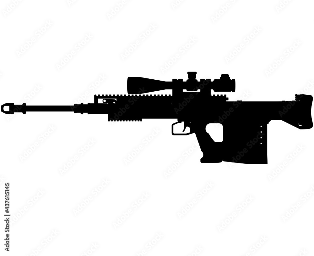 Vetor do Stock: anti materiel rifle, GM6 Caliber 50 BMG with a ...