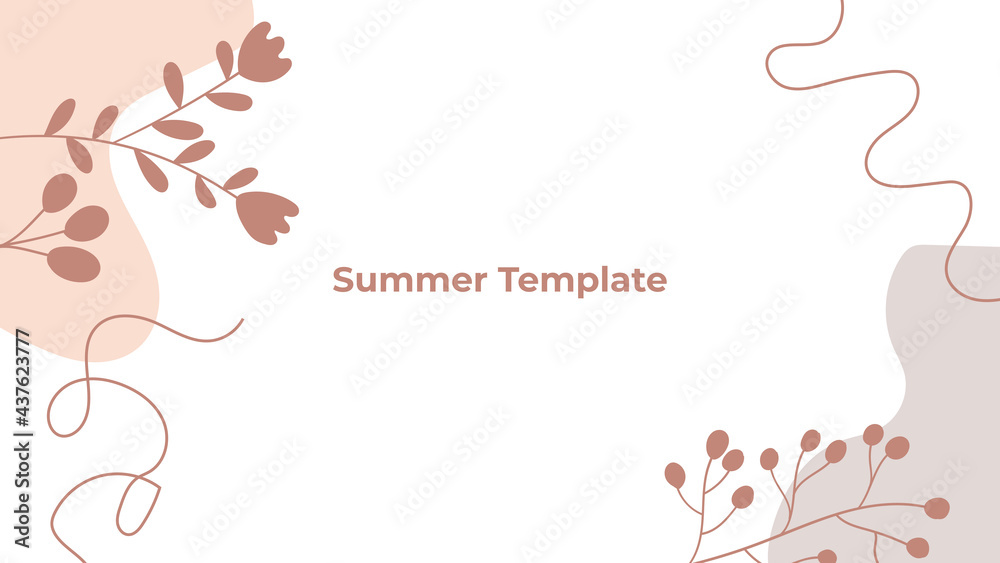 Vector design templates in simple modern style with copy space for text, flowers and leaves - wedding invitation backgrounds and frames, social media stories wallpapers Vector design templates in simple modern style with copy space for text, flowers and leaves - wedding invitation backgrounds and frames, social media stories wallpapers