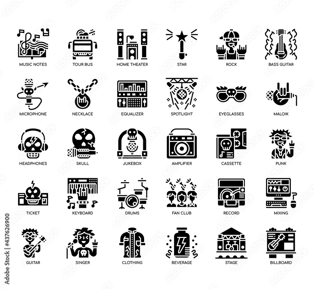 Set of Rock&roll thin line and pixel perfect icons for any web and app project. Set of Rock&roll thin line and pixel perfect icons for any web and app project.