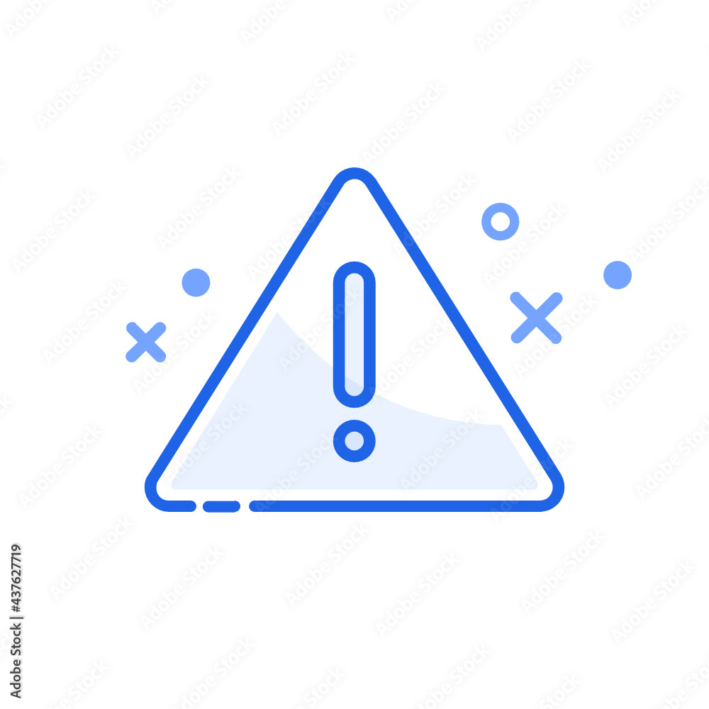 error warning triangle outline icon symbol