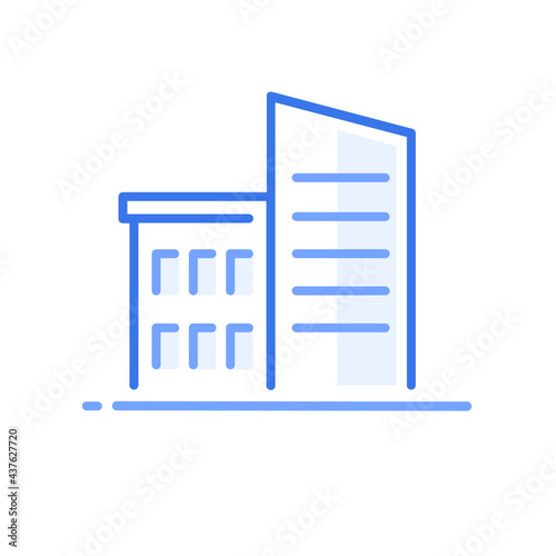 city office building outline icon