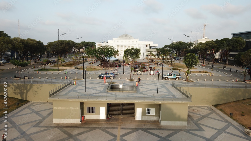 Fototapeta premium Deodoro Square drone view, Sao Luis, Maranhão