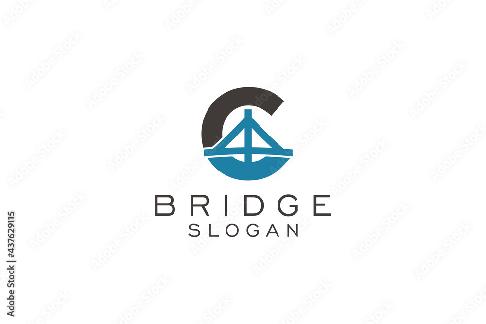 Initial Letter C bridge Logo Icon Vector Logo Design Initial Letter C bridge Logo Icon Vector Logo Design