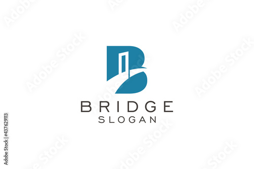 Free Download Initial Letter B bridge Logo Icon Vector Logo Design - GFXLoad