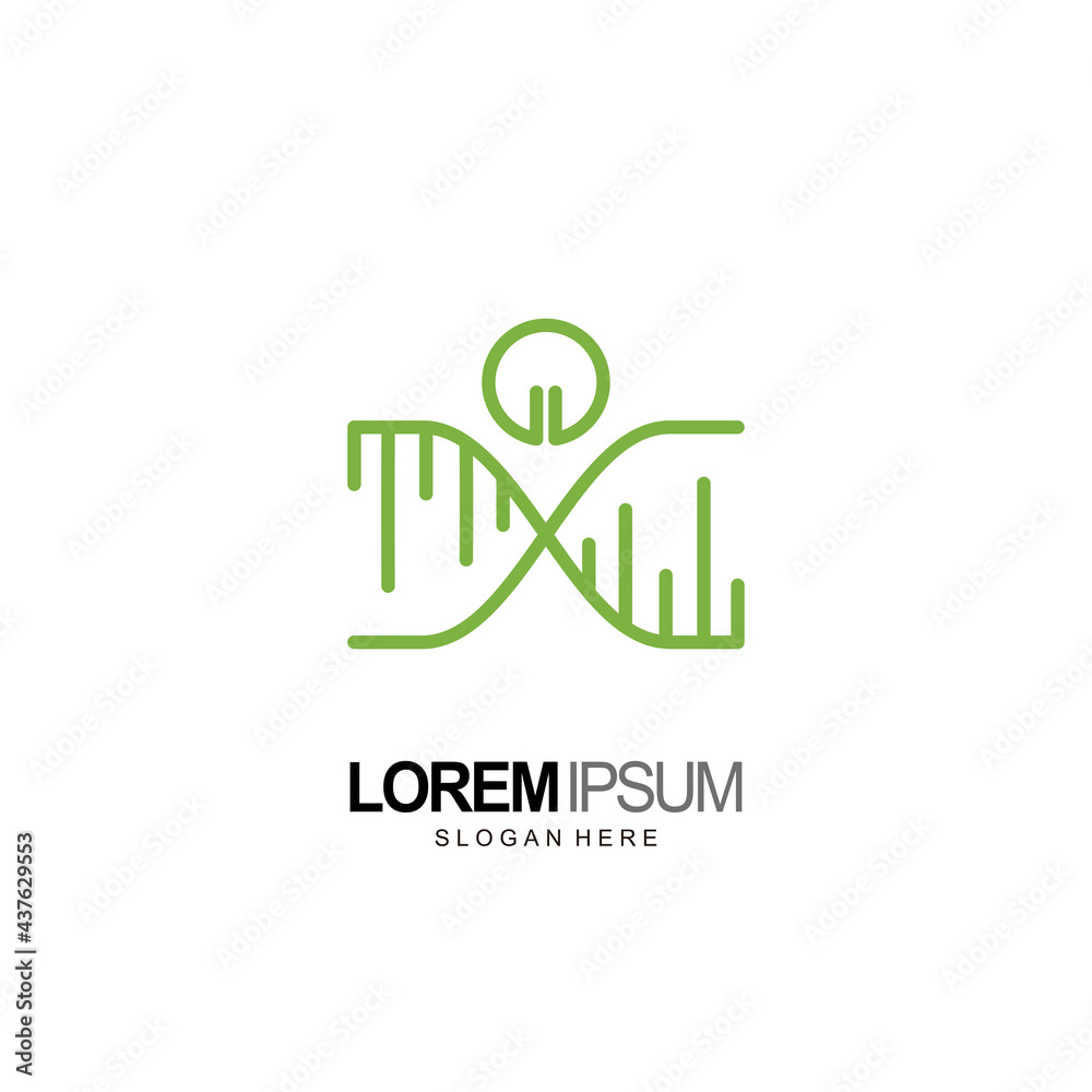 human dna logo design and template human dna logo design and template