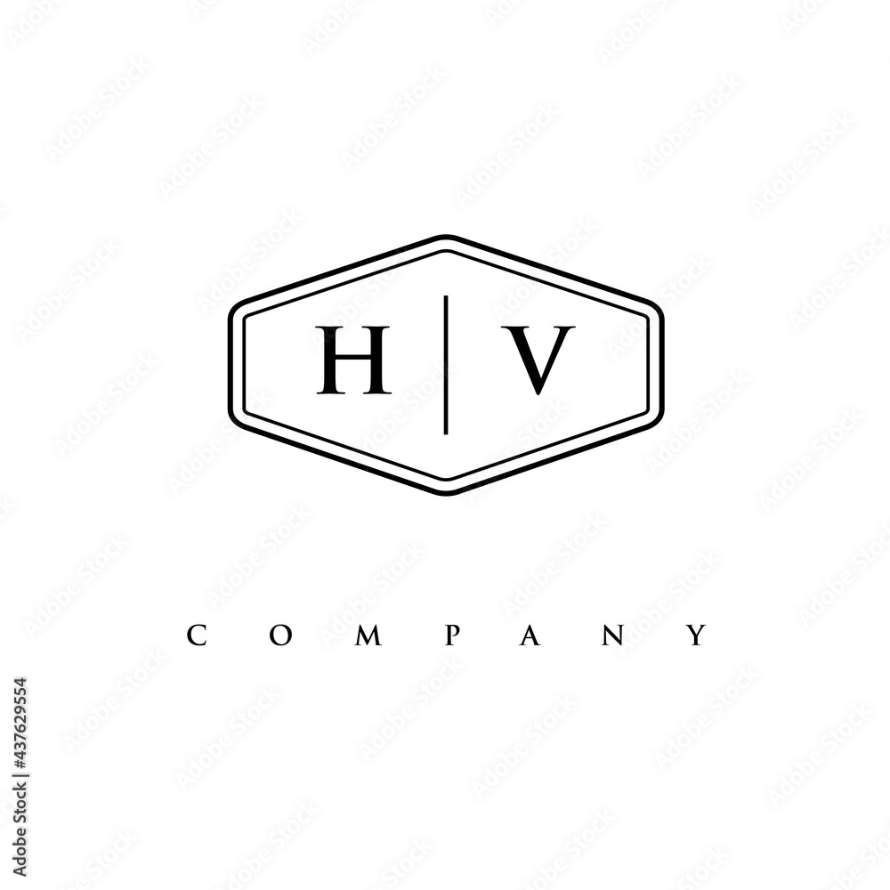 initial HV logo design vector initial HV logo design vector