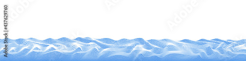 Vector drawing of waves on the sea