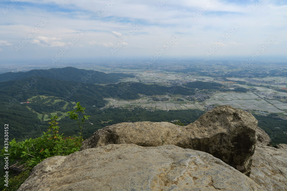 The view from Mt Tsukuba Nyotaisan in Tsukuba, Ibaraki, Japan. May 26, 2021. The view from Mt Tsukuba Nyotaisan in Tsukuba, Ibaraki, Japan. May 26, 2021.