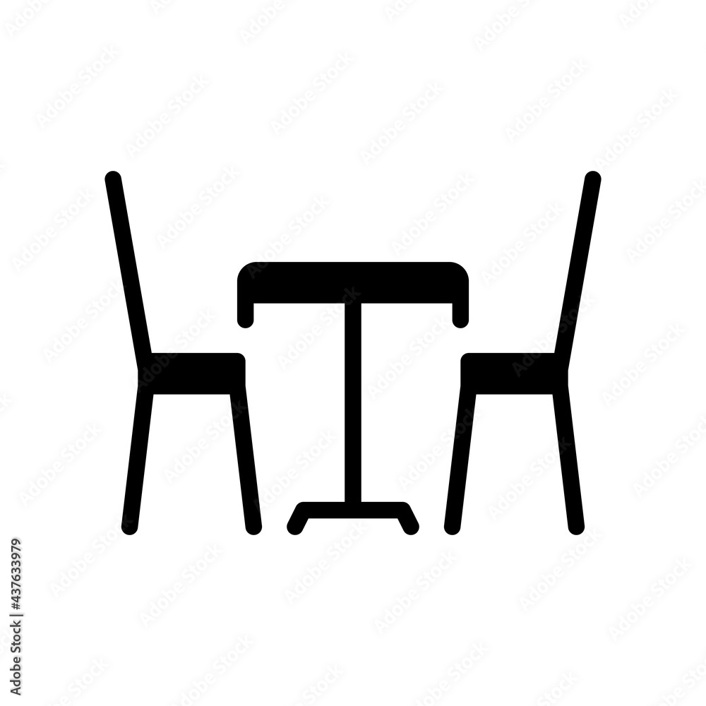 Restaurant table icon Design Template. Illustration vector graphic. simple black glyph icon isolated on white background. Perfect for your web site design, logo, symbols of restaurants, cafe Restaurant table icon Design Template. Illustration vector graphic. simple black glyph icon isolated on white background. Perfect for your web site design, logo, symbols of restaurants, cafe