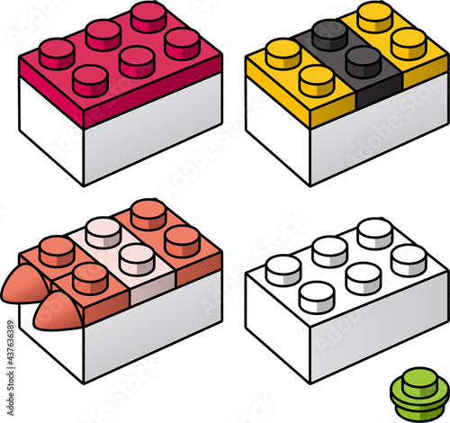 ブロックで作られたスシ