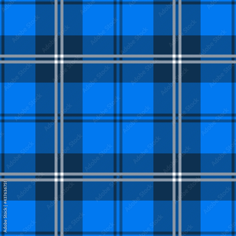 blue tartan seamless vector pattern