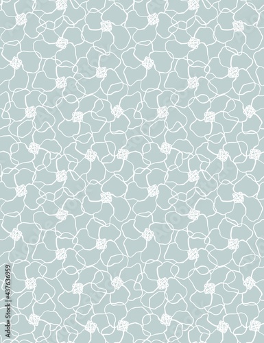 A pattern of tropical flowers. Seamless image, white outline of colors on a colored background.Design of wallpaper, fabrics, textiles, packaging, posters, postcards, wedding design.
