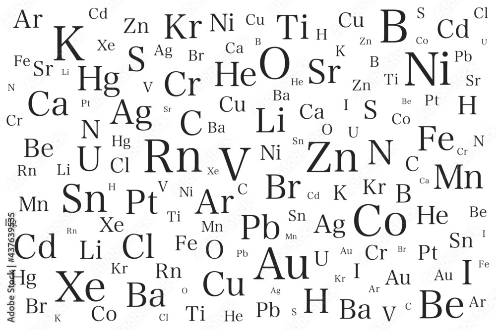 化学 科学 理科 元素 記号 勉強 背景 Ai 素材 ベクター Stock ベクター Adobe Stock
