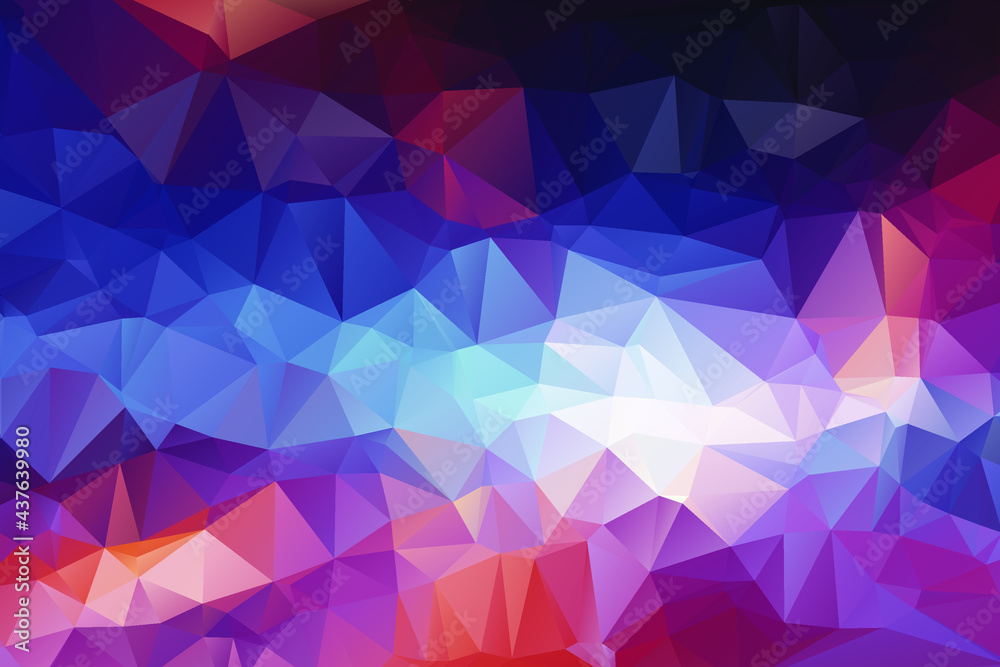 Low-poly background in the form of chaotic colorful polygons. Wall décor. Minimalist style. 3d illustration. Low-poly background in the form of chaotic colorful polygons. Wall décor. Minimalist style. 3d illustration.