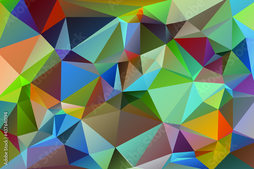 Geometric colorful background with triangular polygons. Abstract design. low poly Vector illustration.