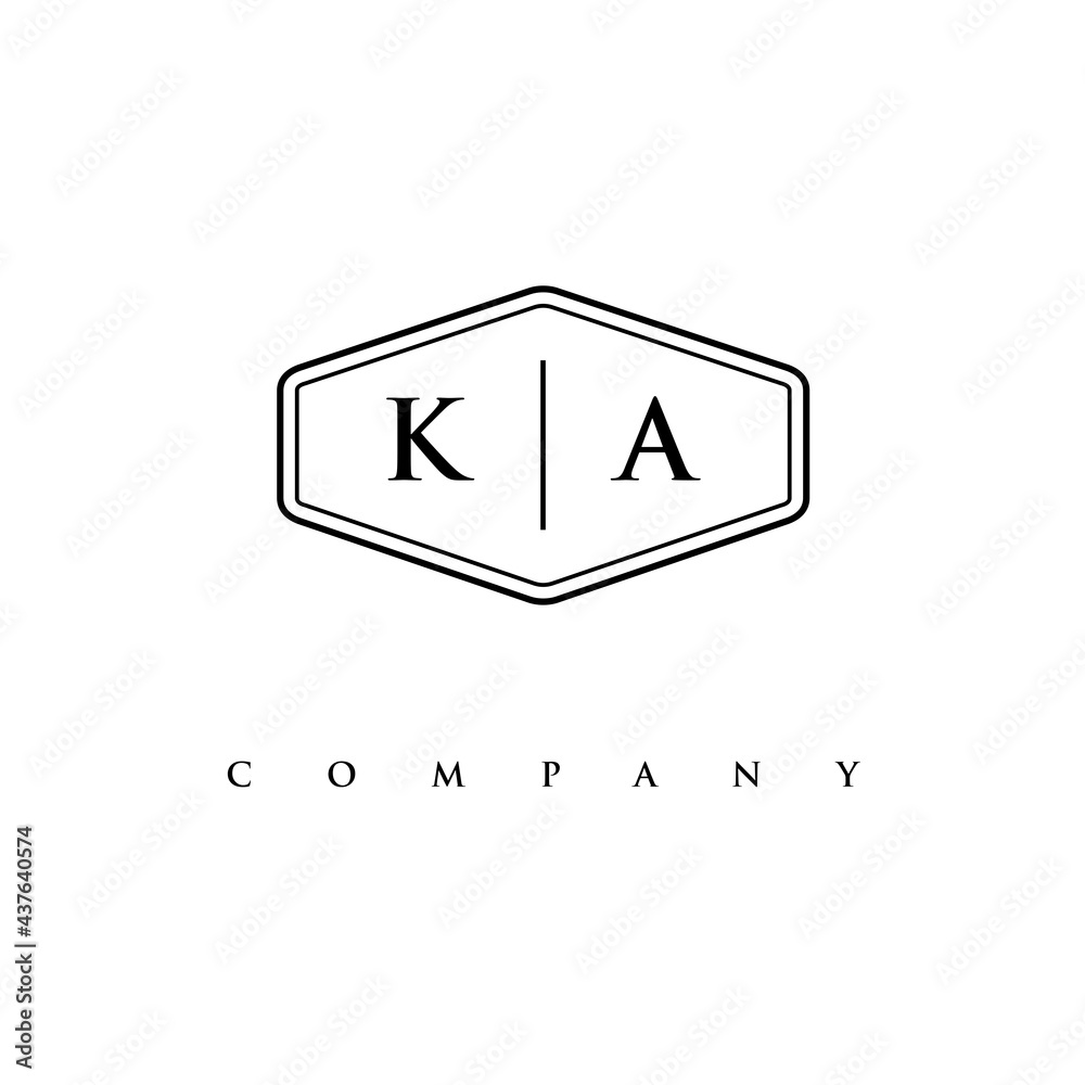 initial KA logo design vector initial KA logo design vector