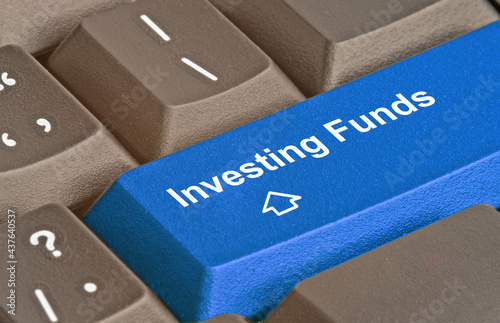 Blue key to invest funds photo