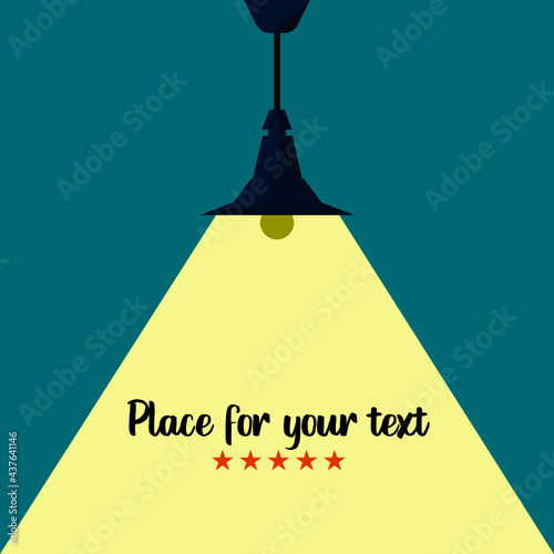 Illuminated lantern advertising poster with space to place text