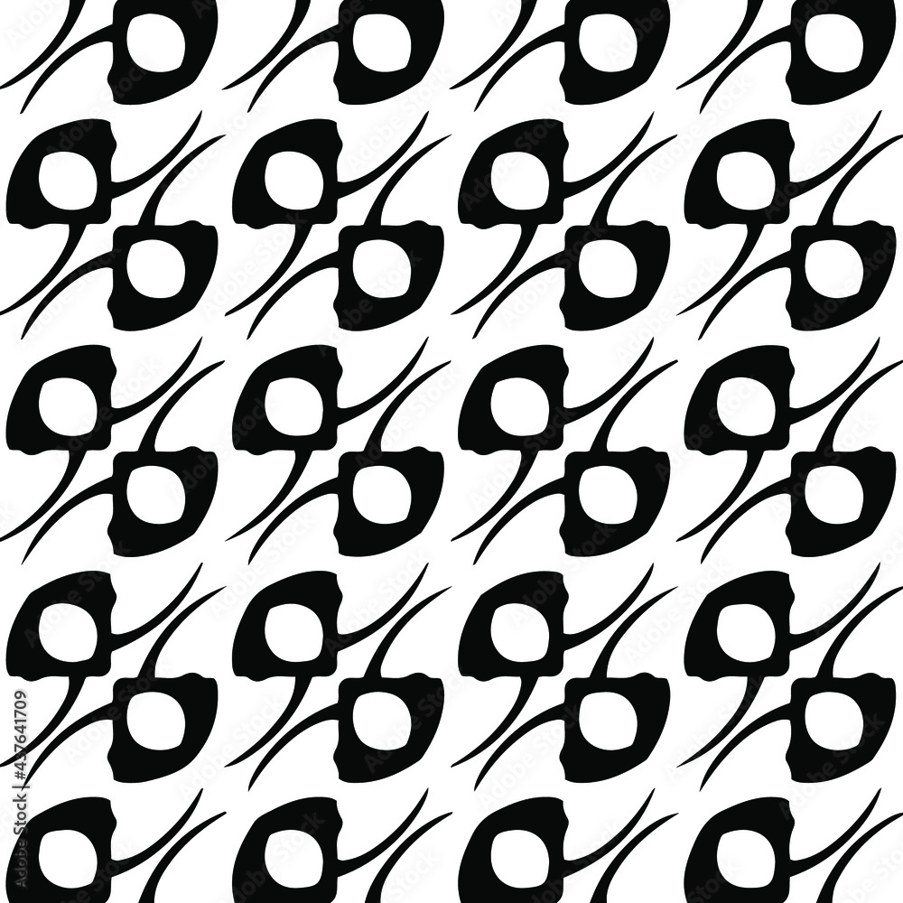 Fototapeta  vector seamless pattern with triangular elements. abstract ornament for wallpapers and backgrounds. Black and white colors.