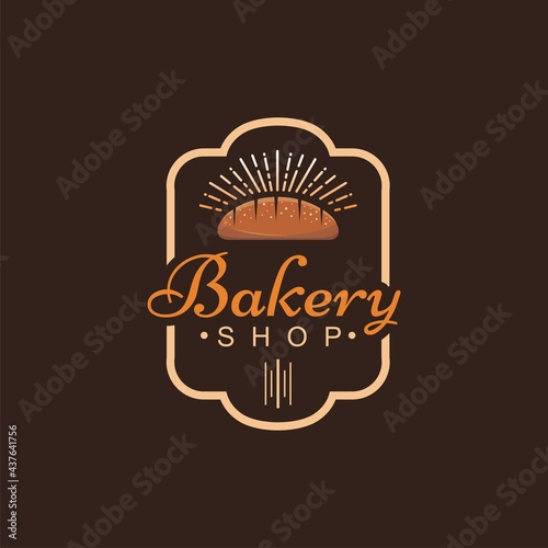 Bakery logo vector design template for business. Bakery shop design premium 