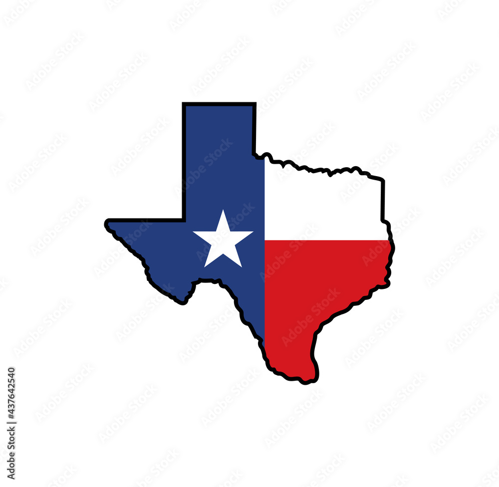 Texas map with flag design illustration vector eps format , suitable ...