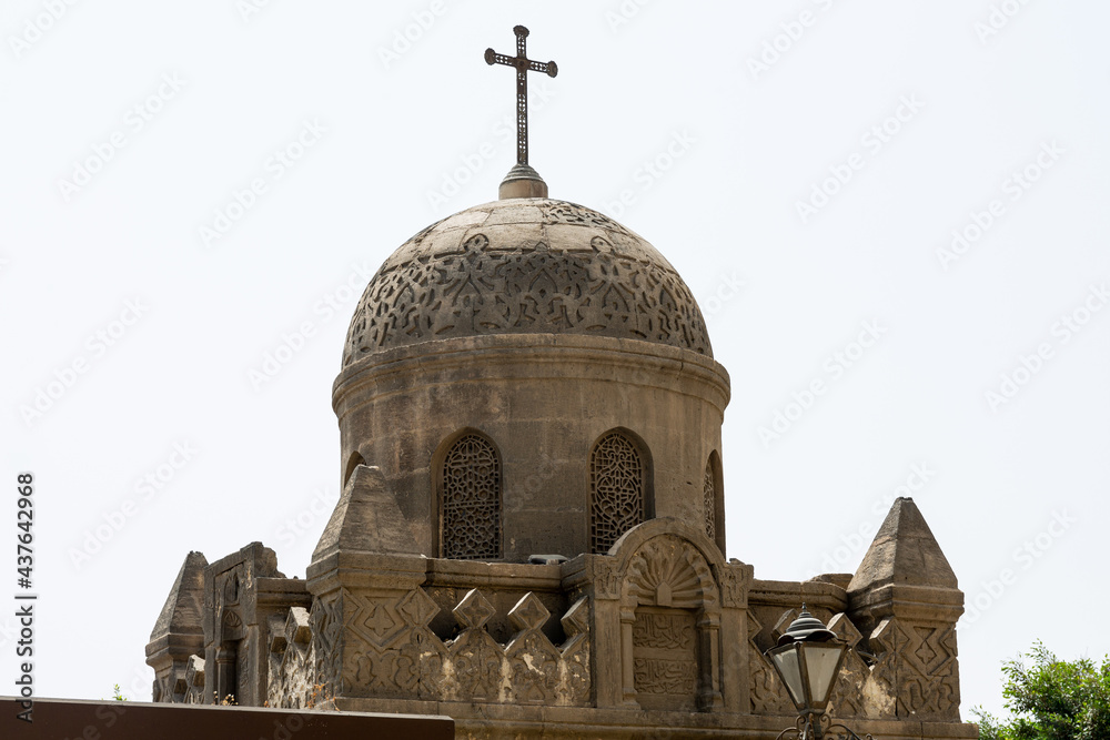 Cross on church in the old city (medina) of Cairo