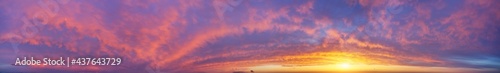 Big hi-resolution sunset panorama. © GIS