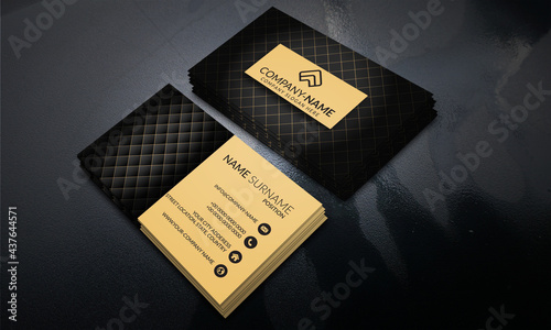 Black and golden color modern business card