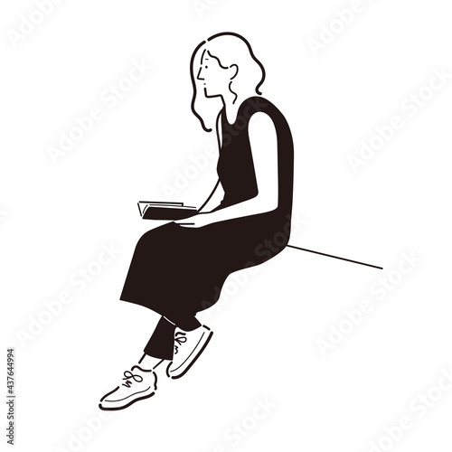 待ち合わせをする女性