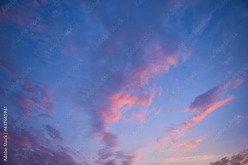 twilight  with beauty color clouds