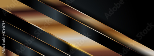 Modern Dark Background and Golden Element Combination Background Design.