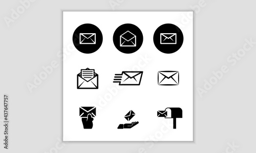 Simple set of mail icon. isolated flat icons set.