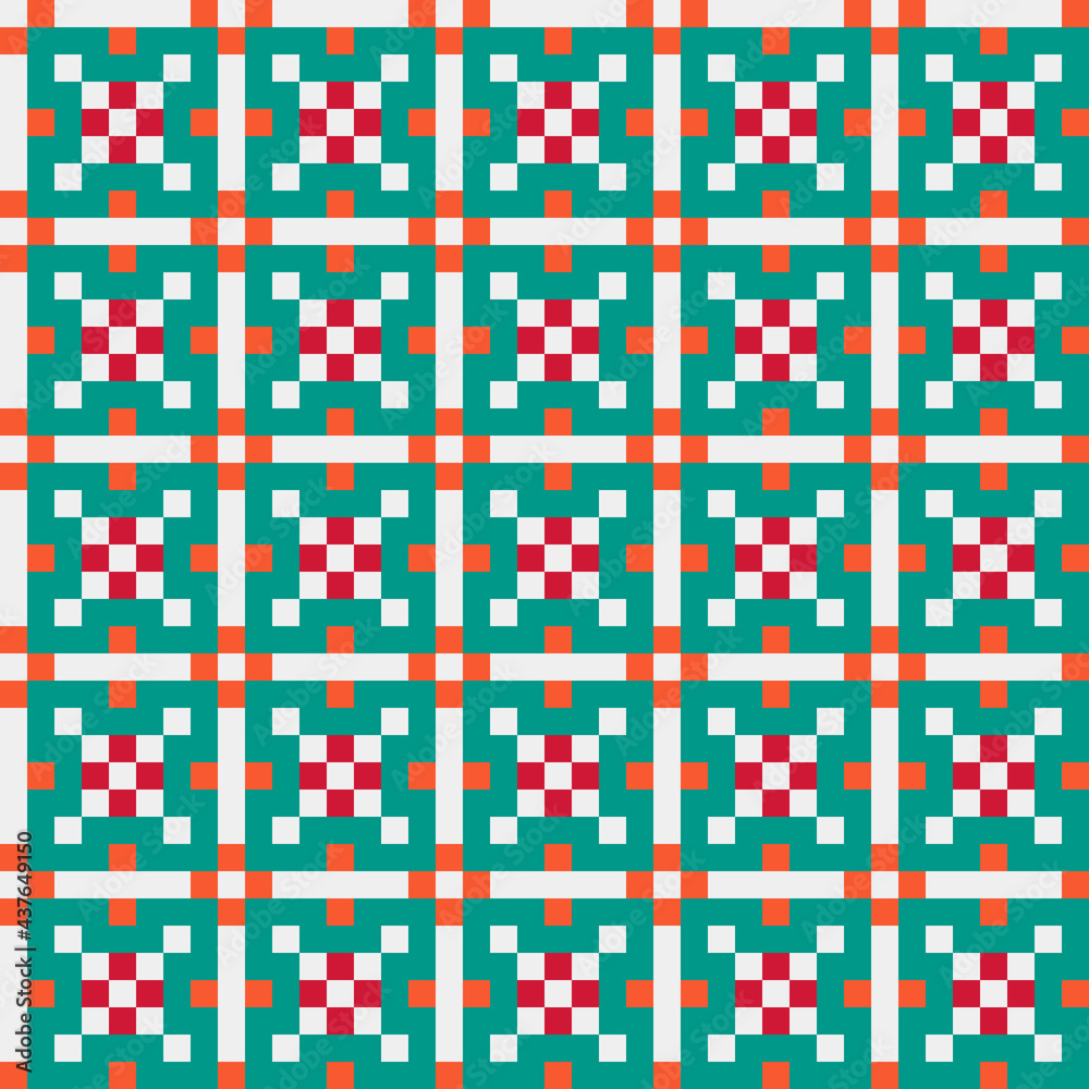 Fototapeta premium Abstract Cross Pattern generative computational art illustration