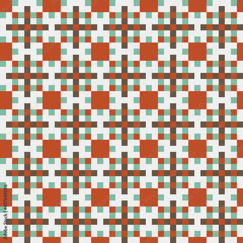 Fototapeta premium Abstract Cross Pattern generative computational art illustration