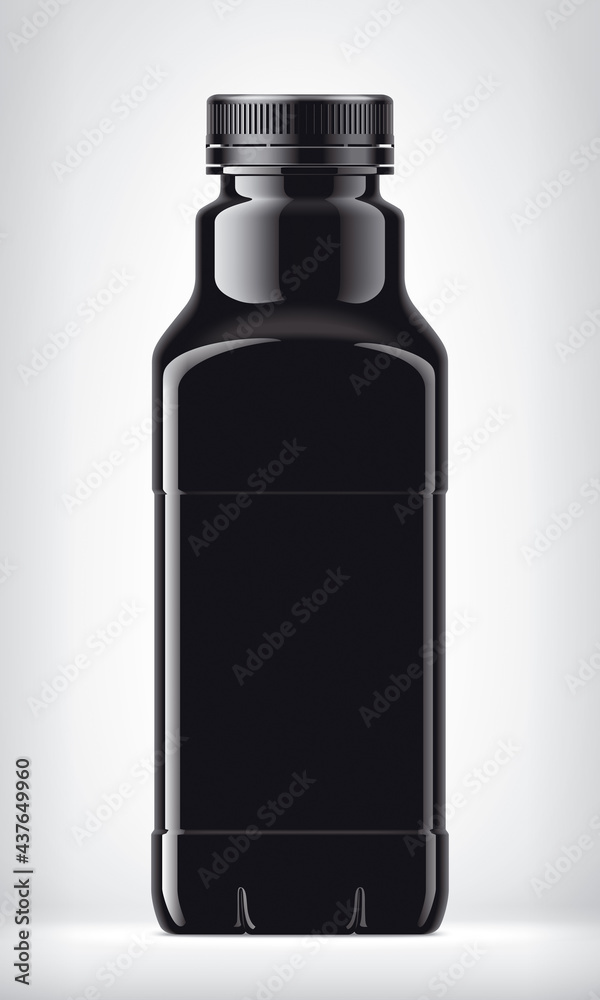 Non-transparent Plastic Bottle on background.