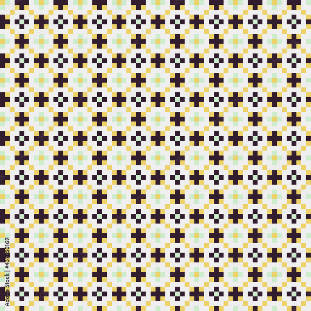 Abstract Cross Pattern generative computational art illustration
