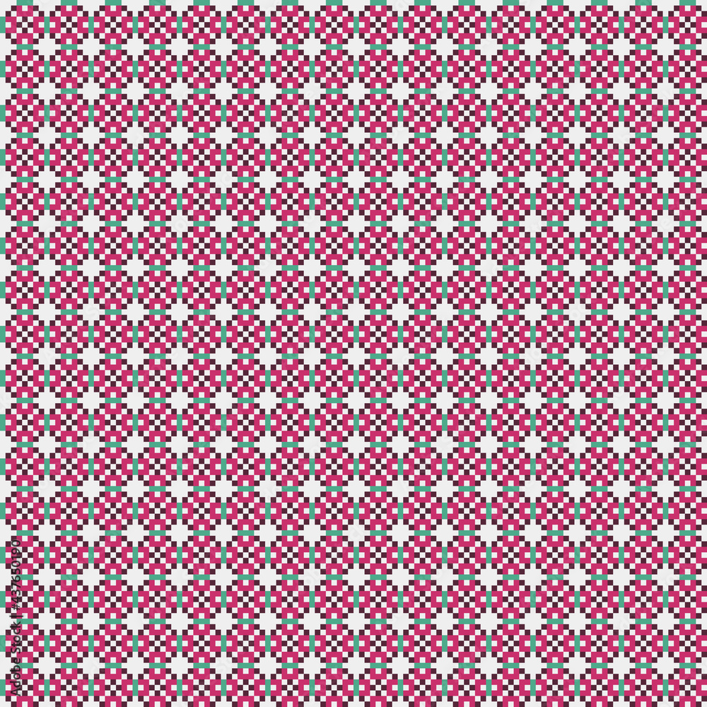 Abstract Cross Pattern generative computational art illustration