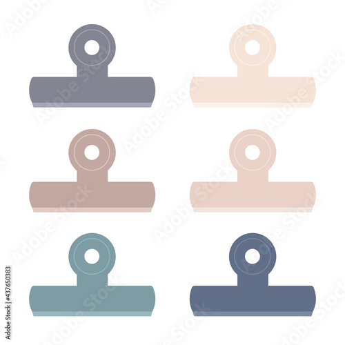 目玉クリップのイラスト アイコンセット