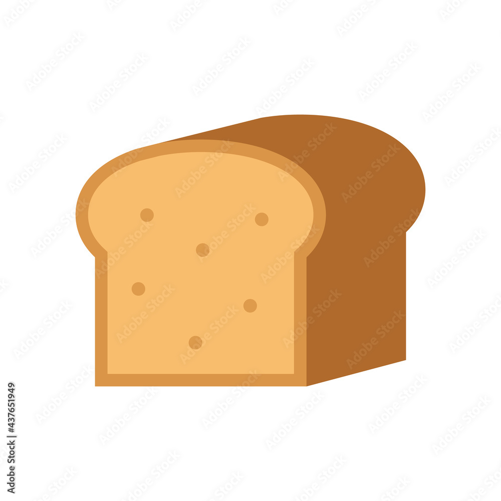 Bread Vector Icon in Flat Style. Bread is a type of baked food, made from flour and water. Vector illustration icon can be used for an app, website, or part of a logo. Bread Vector Icon in Flat Style. Bread is a type of baked food, made from flour and water. Vector illustration icon can be used for an app, website, or part of a logo.