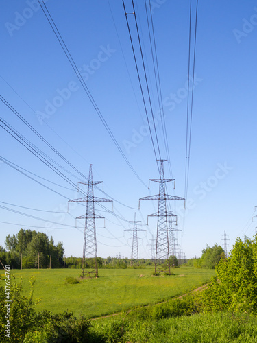 power line on a sunny day