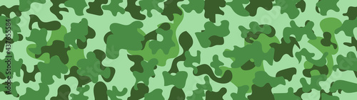 Camouflage pattern background vector. Military camouflage texture seamless pattern. Green. Vector illustration.