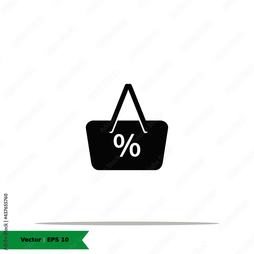 Shopping Cart with Percent / Discount Icon Illustration. Shopping, Discount Sign Symbol Logo Templete. Vector Icon EPS 10 Shopping Cart with Percent / Discount Icon Illustration. Shopping, Discount Sign Symbol Logo Templete. Vector Icon EPS 10