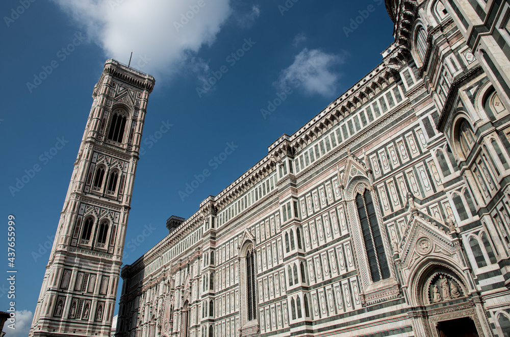 Architectural details of Cathedral of Santa Maria del Fiore Cathedral of Florence. Italy Europe