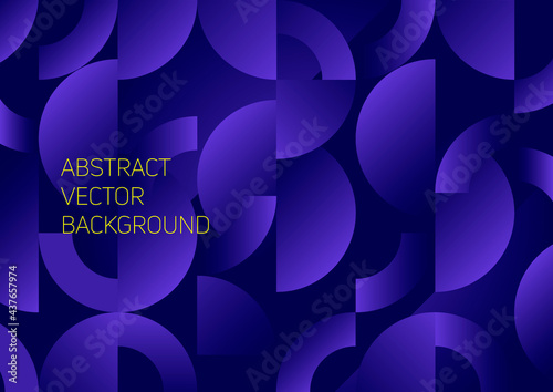 Horizontal abstract blue color template with graphic elements. Vector illustration.