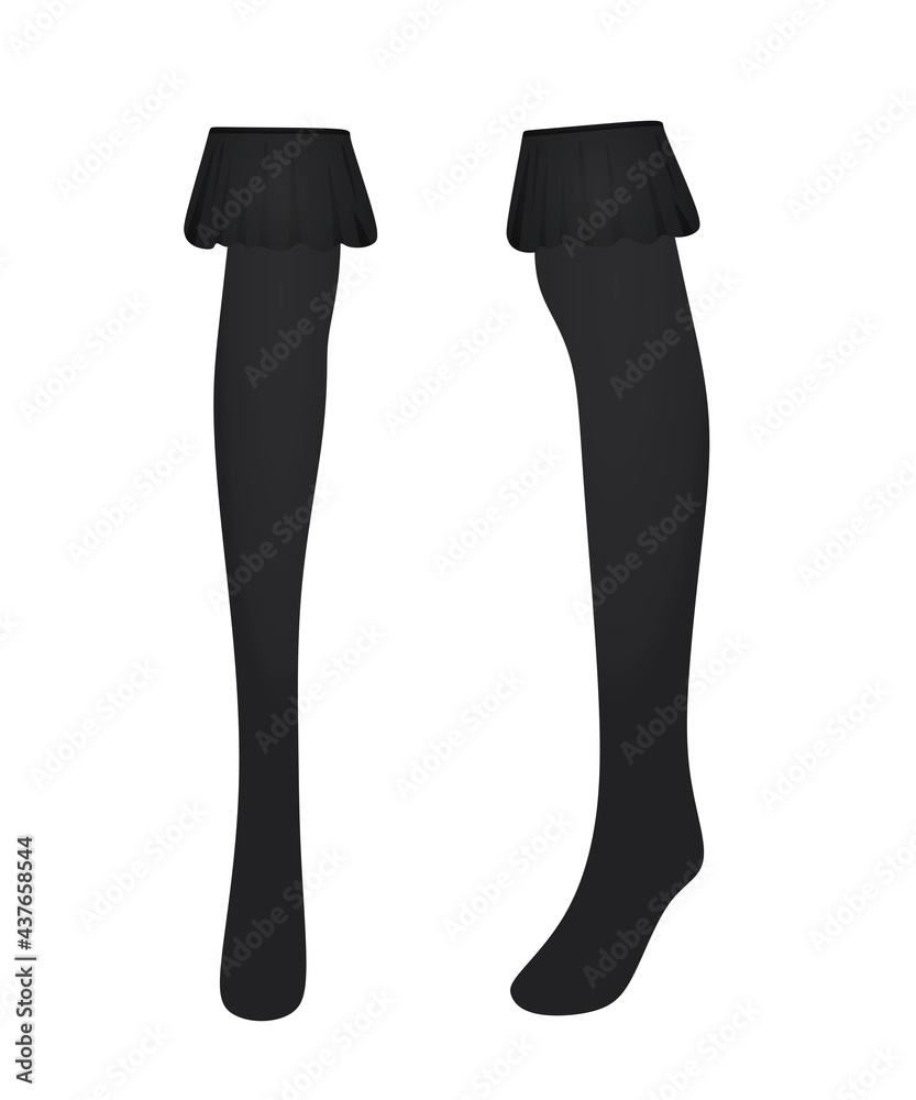 Sheer long socks. stockings. vector illustration Sheer long socks. stockings. vector illustration