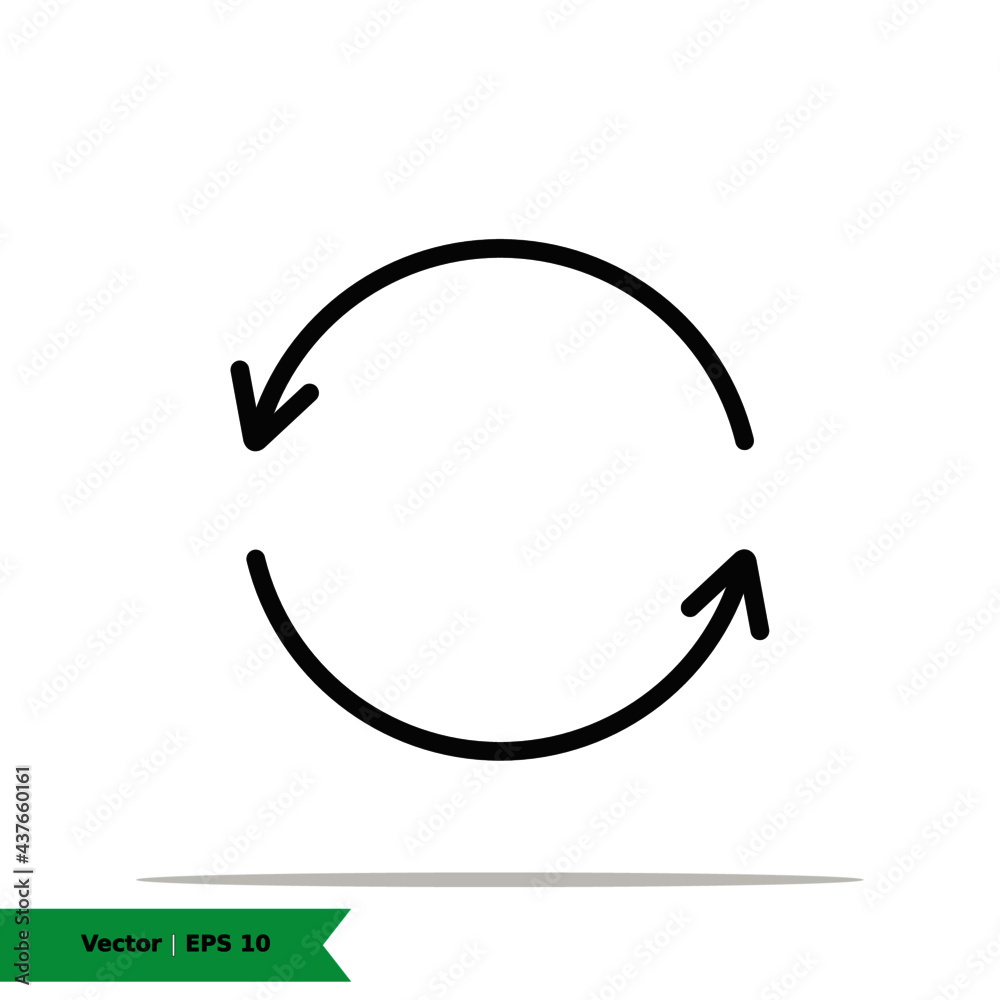 Refresh Icon Illustration Logo Template. Cycle Arrow Sign Symbol. Vector Line Icon EPS 10 Refresh Icon Illustration Logo Template. Cycle Arrow Sign Symbol. Vector Line Icon EPS 10