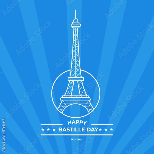 French Bastille day Simple Design Concept