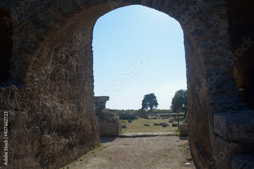 Italia : Veduta del parco Archeologico di Paestum,2 Giugno 2021.